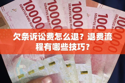 武汉欠条诉讼费怎么退？退费流程有哪些技巧？