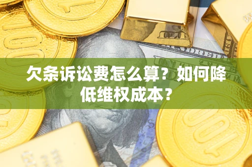 武汉欠条诉讼费怎么算？如何降低维权成本？